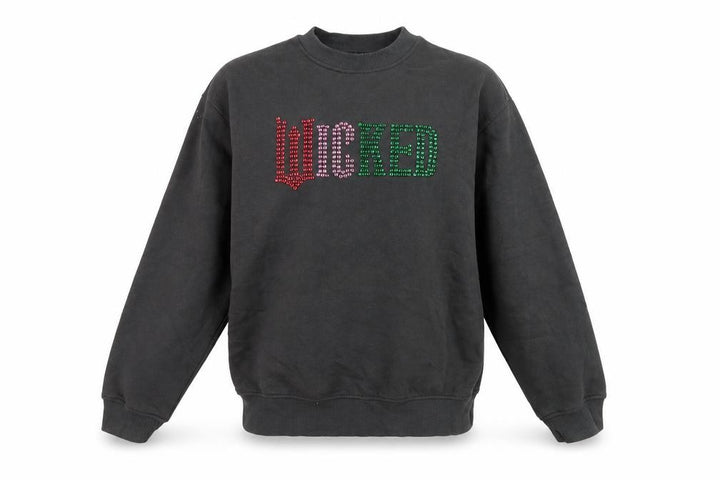 Primark Wicked Womens Black Rhinestone Pullover Sweatshirt XS