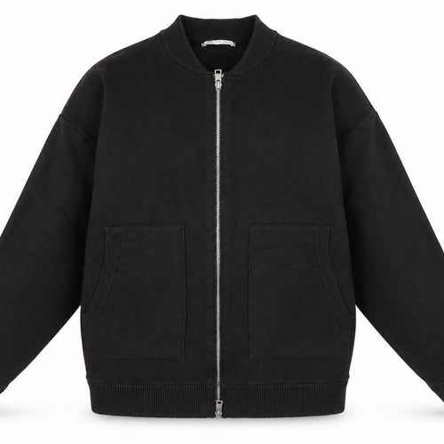 Zara Men's Black Bomber Jacket Size M Viscose Blend Casual