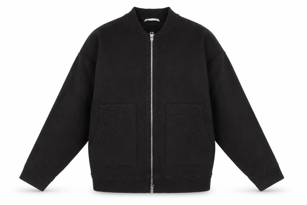 Zara Men's Black Bomber Jacket Size M Viscose Blend Casual