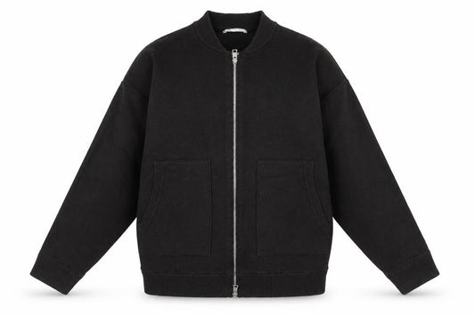 Zara Men's Black Bomber Jacket Size M Viscose Blend Casual