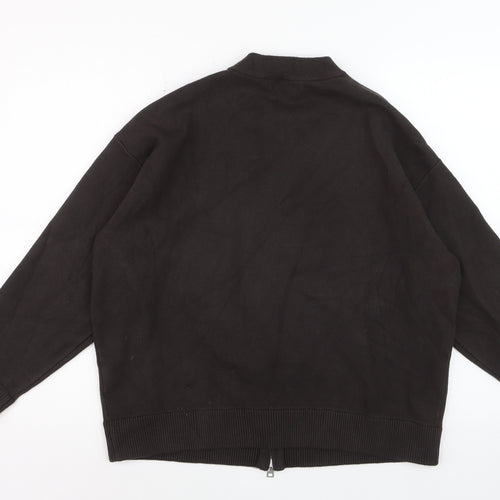 Zara Men's Black Bomber Jacket Size M Viscose Blend Casual
