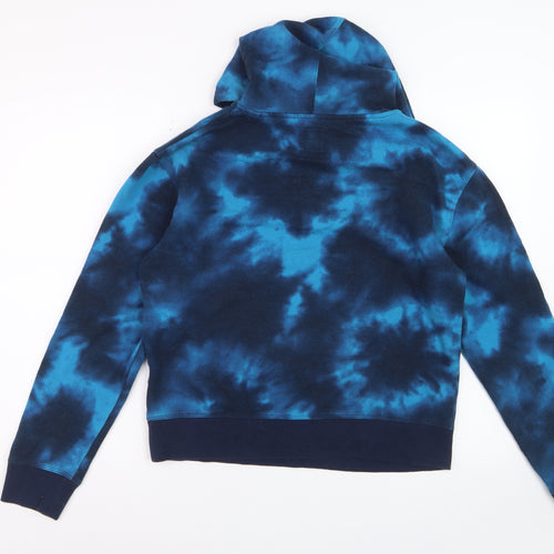 Champion Women's Blue Tie-Dye Pullover Hoodie Size M Cotton Blend