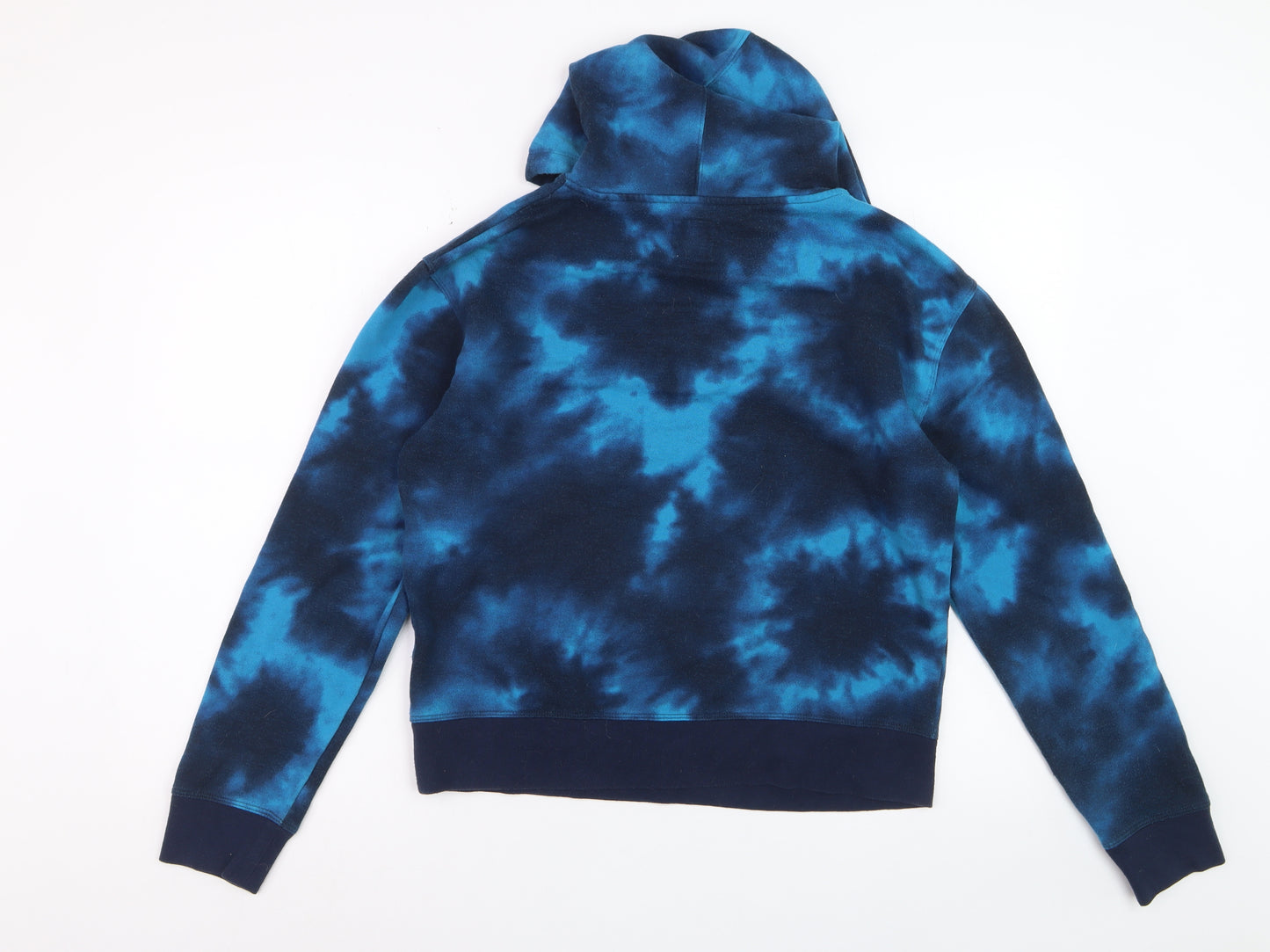 Champion Women's Blue Tie-Dye Pullover Hoodie Size M Cotton Blend
