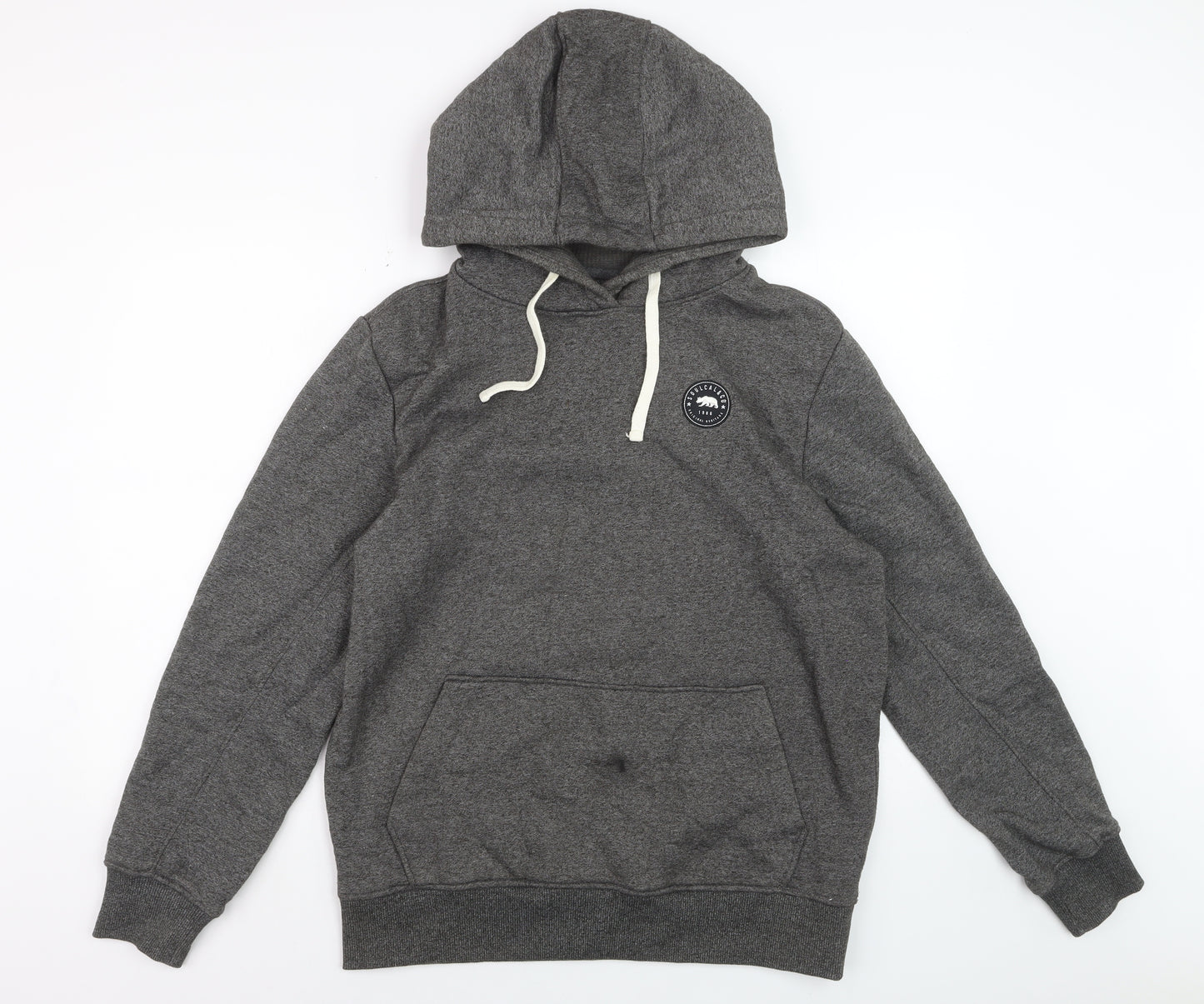 SoulCal & Co Mens Grey Pullover Hoodie L Cotton Blend Casual Sweatshirt
