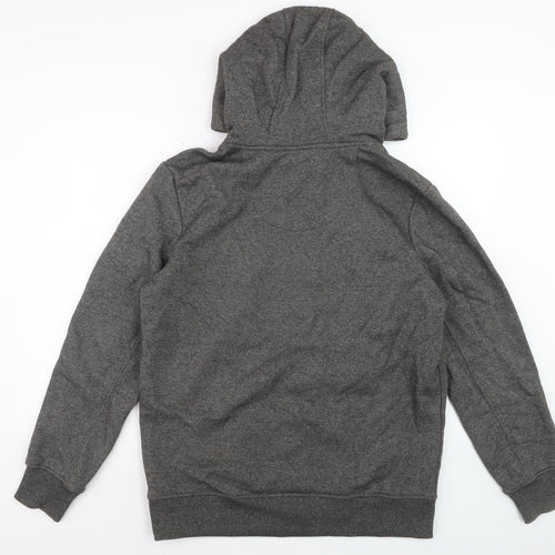 SoulCal & Co Mens Grey Pullover Hoodie L Cotton Blend Casual Sweatshirt