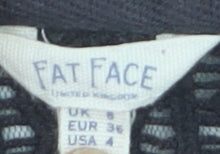 Fat Face Women's Black Cotton Blend Lace Knit Jumper Size 8