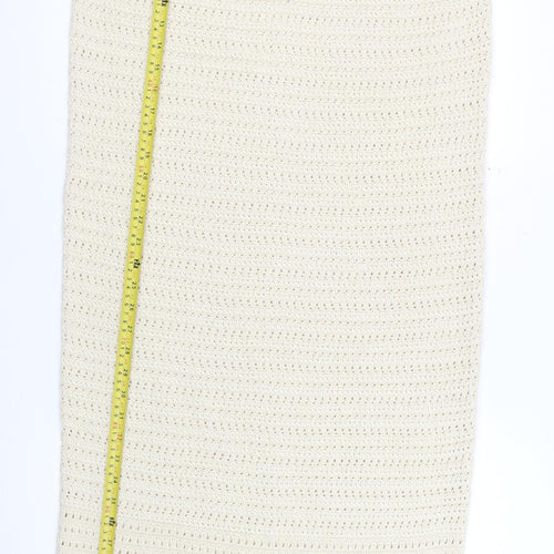 F&F Women’s Beige Crochet Midi Slip Dress Size M