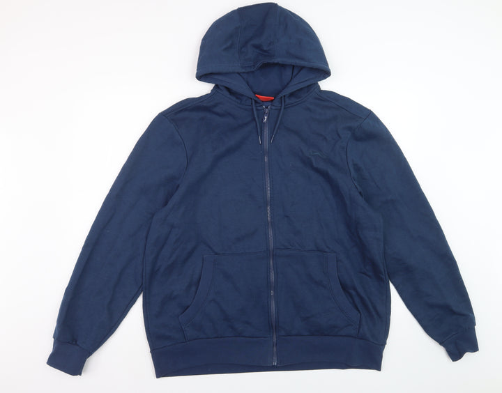 Slazenger Men's Blue Full Zip Hoodie Size L Regular Fit