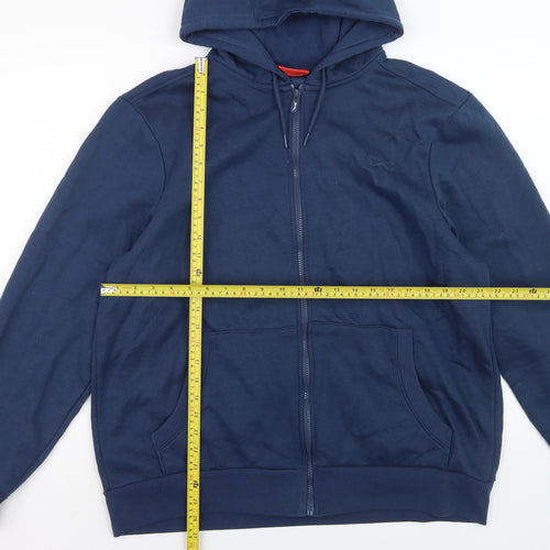Slazenger Men's Blue Full Zip Hoodie Size L Regular Fit
