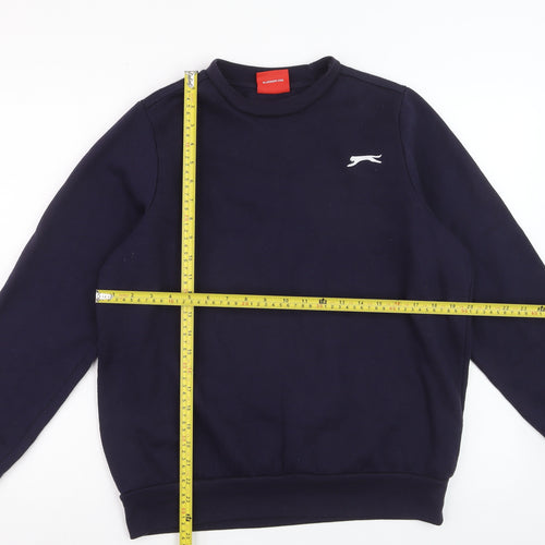 Slazenger Womens Navy XS Pullover Sweatshirt Polyester Cotton Logo