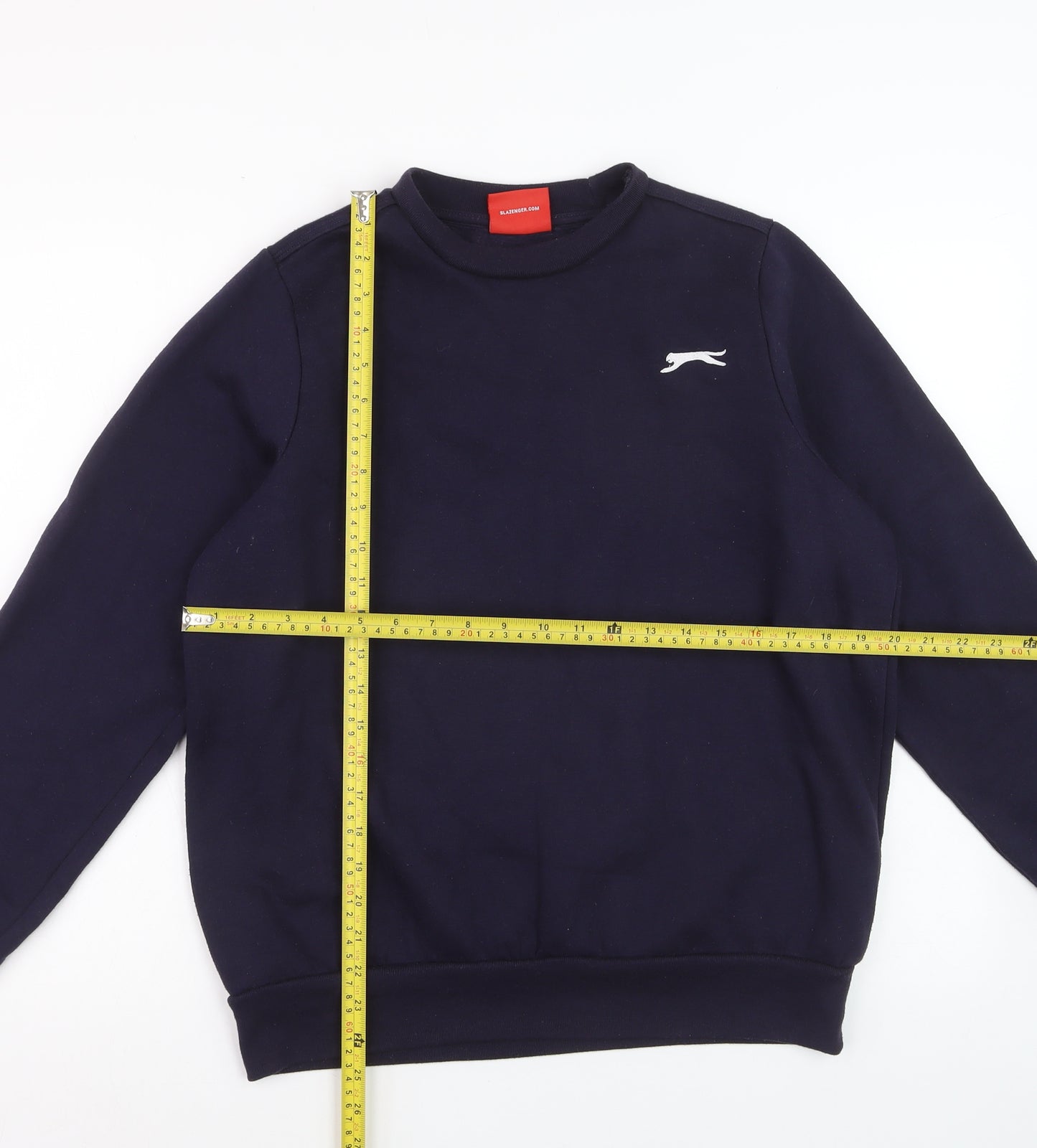 Slazenger Womens Navy XS Pullover Sweatshirt Polyester Cotton Logo