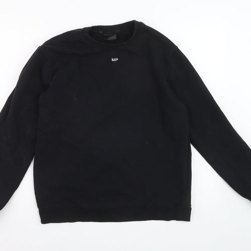 MP Men's Black Pullover Fleece Sweatshirt Size L Regular Fit