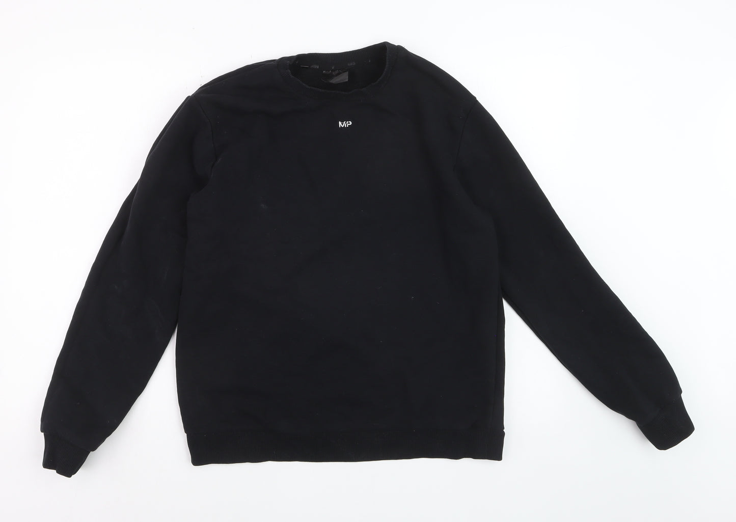 MP Men's Black Pullover Fleece Sweatshirt Size L Regular Fit