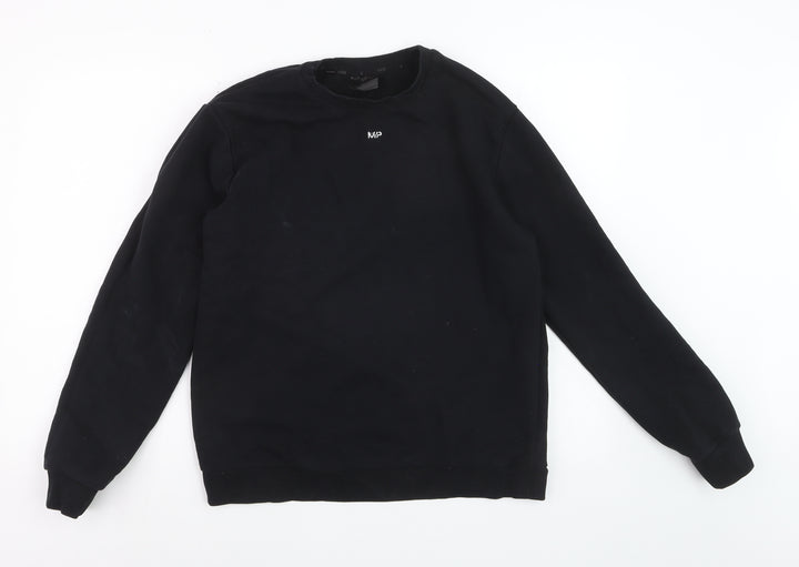 MP Men's Black Pullover Fleece Sweatshirt Size L Regular Fit