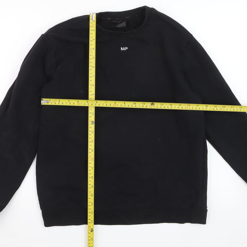 MP Men's Black Pullover Fleece Sweatshirt Size L Regular Fit