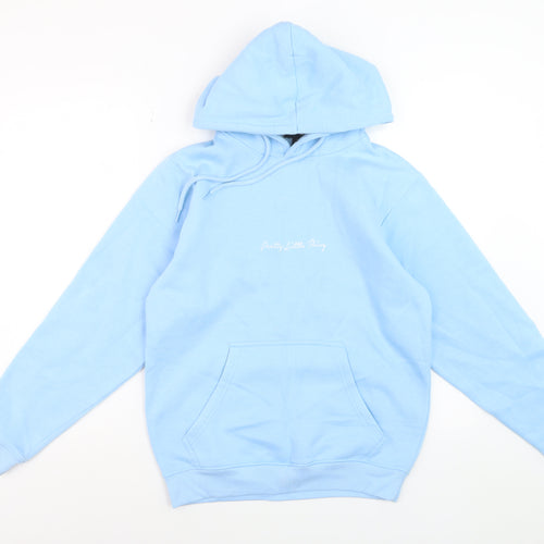 PrettyLittleThing Women’s Blue Pullover Hoodie XS Cotton Blend