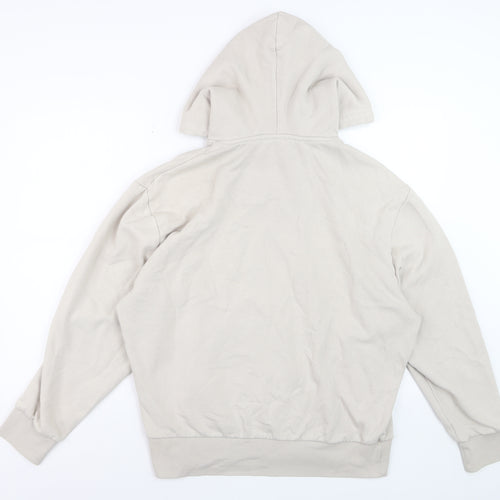 Collusion Men's Beige Pullover Hoodie Medium Regular Fit