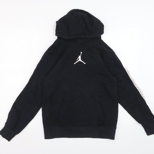 Jordan Boys Black Pullover Hoodie Size 12-13 Years Jumpman Logo Sweatshirt