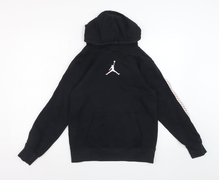 Jordan Boys Black Pullover Hoodie Size 12-13 Years Jumpman Logo Sweatshirt