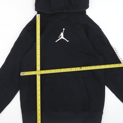 Jordan Boys Black Pullover Hoodie Size 12-13 Years Jumpman Logo Sweatshirt