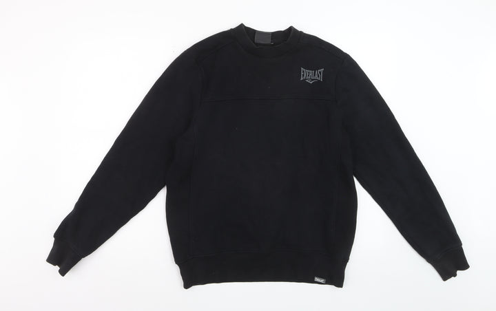 Everlast Men’s Black XS Pullover Sweatshirt Crew Neck Logo