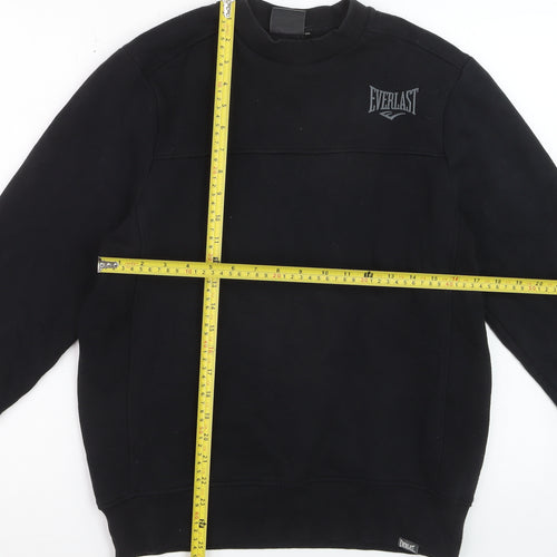 Everlast Men’s Black XS Pullover Sweatshirt Crew Neck Logo
