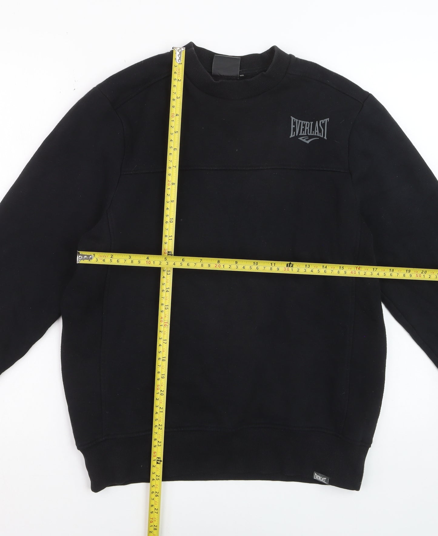 Everlast Men’s Black XS Pullover Sweatshirt Crew Neck Logo