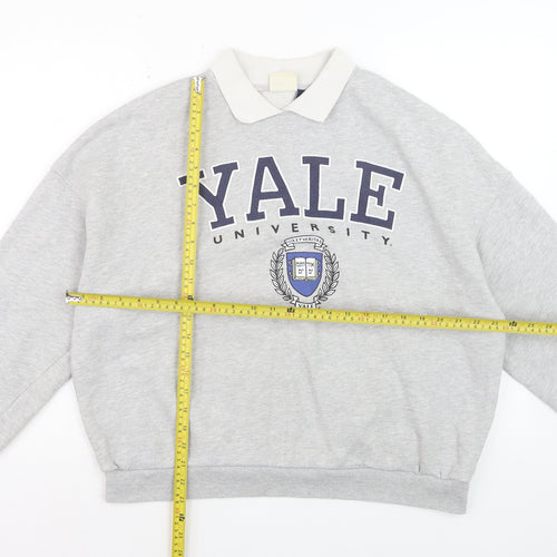 Pull&Bear Women Grey Yale University Relaxed Fit Sweatshirt M