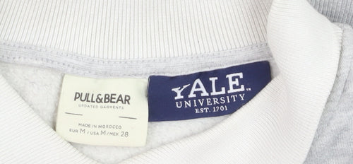 Pull&Bear Women Grey Yale University Relaxed Fit Sweatshirt M