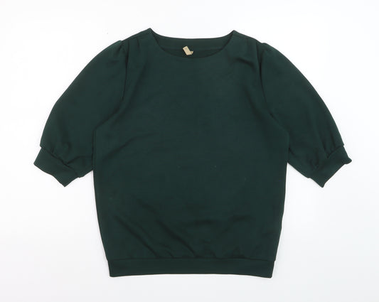 Soyaconcept Womens Green 3/4 Sleeve Basic Blouse Size S