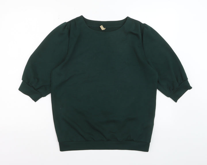 Soyaconcept Womens Green 3/4 Sleeve Basic Blouse Size S