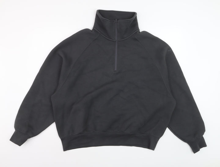 Nike Women Black Small 1/4 Zip Pullover Sweatshirt