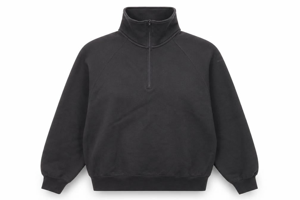 Front view of Nike Women Black Small 1/4 Zip Pullover Sweatshirt