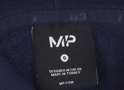 MP Mens Blue Pullover Hoodie Size S Regular Fit Long Sleeve