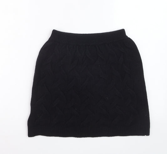 Apéa Women's Black Knit Short Pencil Skirt Size M
