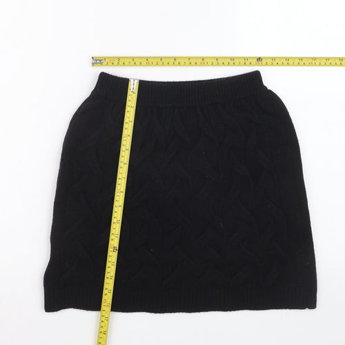Apéa Women's Black Knit Short Pencil Skirt Size M