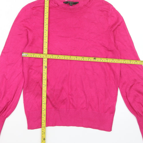 Lipsy Women’s Pink Long Sleeve Crew Neck Knit Jumper UK 12
