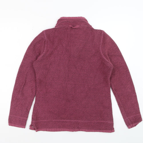 Weird Fish Womens Crushed Berry 1/4 Zip Pullover Sweatshirt Size 10
