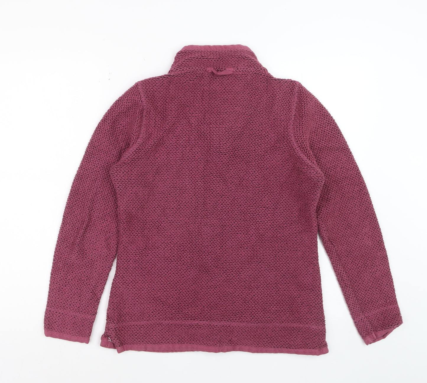 Weird Fish Womens Crushed Berry 1/4 Zip Pullover Sweatshirt Size 10