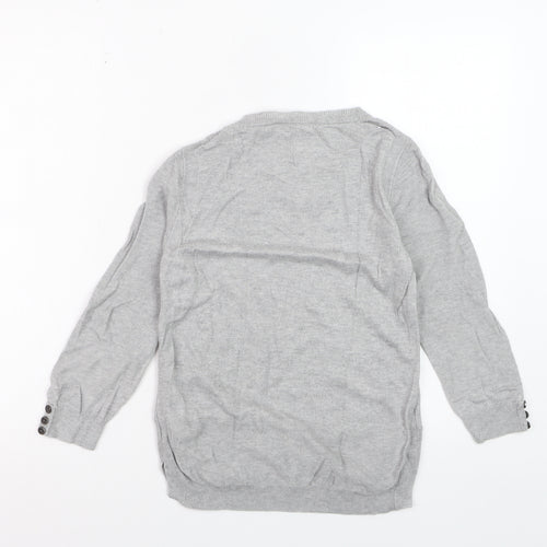 Jasper Conran Women's Grey Size 8 Crew Neck Long Sleeve Jumper