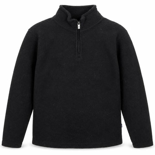 Weird Fish Men's Black Fleece 1/4 Zip Pullover Sweatshirt M