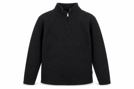 Weird Fish Men's Black Fleece 1/4 Zip Pullover Sweatshirt M