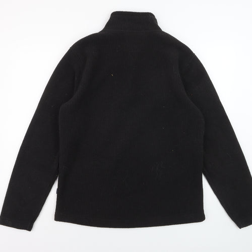 Weird Fish Men's Black Fleece 1/4 Zip Pullover Sweatshirt M