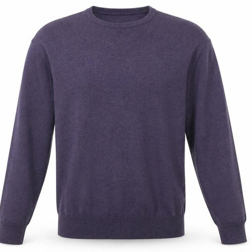 Marks and Spencer Men's Purple XL Lambswool Crew Neck Jumper