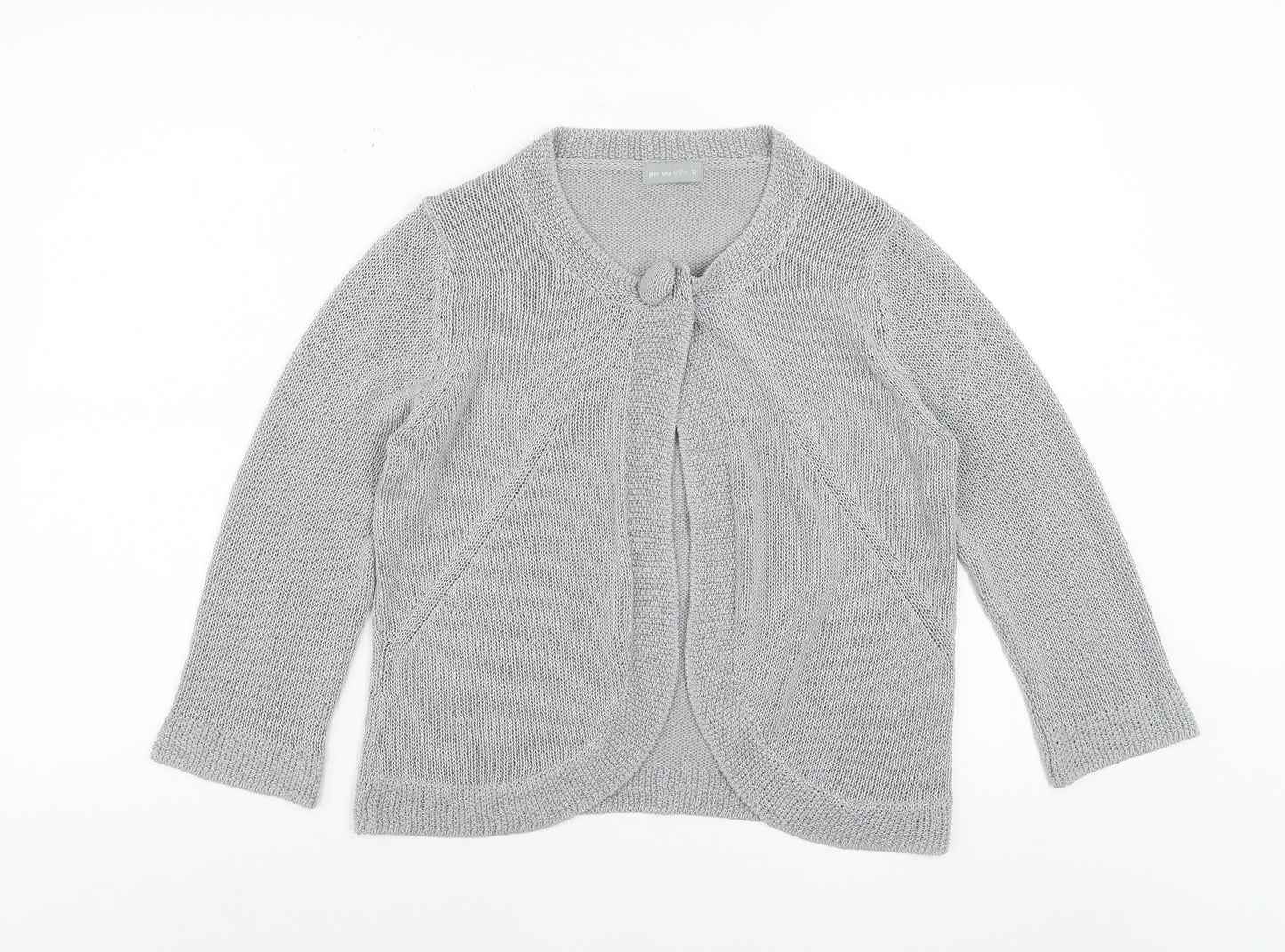 Marks and Spencer Per Una Women's Grey Size 12 Cardigan Jumper