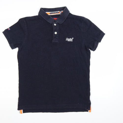 Superdry Men's Black Classic Pique Polo Shirt Size M