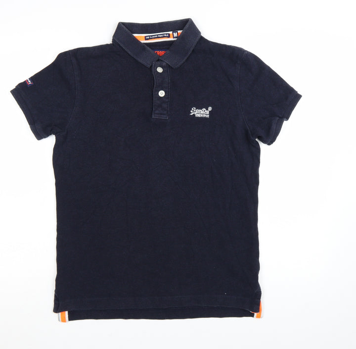 Superdry Men's Black Classic Pique Polo Shirt Size M