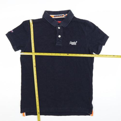 Superdry Men's Black Classic Pique Polo Shirt Size M