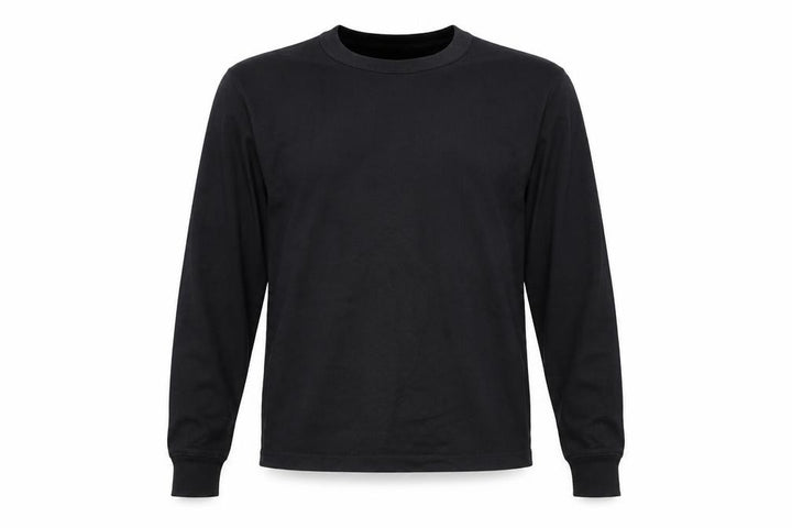 Uniqlo Women Black Long Sleeve Cotton Crew Neck Basic T-Shirt Size S