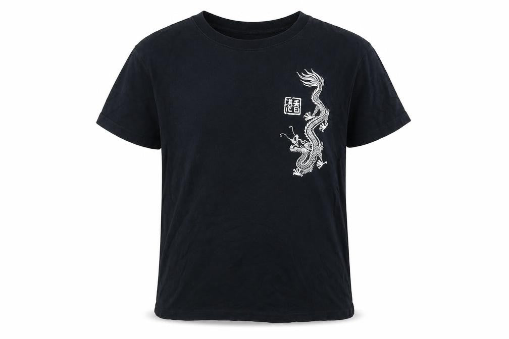 Enjoy Hong Kong Men's Black Dragon Graphic Cotton T-Shirt M